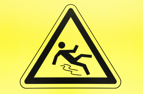 Accidents, trips, slips and falls
