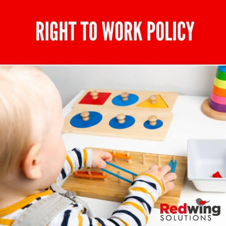 RIGHT TO WORK POLICY FOR DAY NURSERIES, PRE-SCHOOLS AND OUT OF SCHOOL CLUBS
